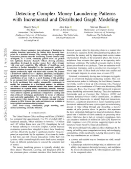 Detecting Complex Money Laundering Patterns with Incremental and Distributed Graph Modeling