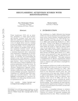 Regularizing Attention Scores with Bootstrapping