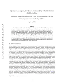 OpenGo: An OpenClaw-Based Robotic Dog with Real-Time Skill Switching