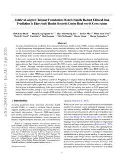 Retrieval-aligned Tabular Foundation Models Enable Robust Clinical Risk Prediction in Electronic Health Records Under Real-world Constraints