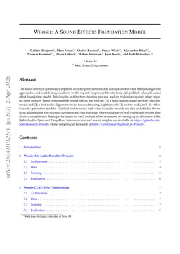 Woosh: A Sound Effects Foundation Model