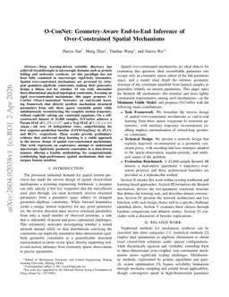 O-ConNet: Geometry-Aware End-to-End Inference of Over-Constrained Spatial Mechanisms