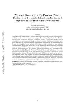 Network Structure in UK Payment Flows: Evidence on Economic Interdependencies and Implications for Real-Time Measurement