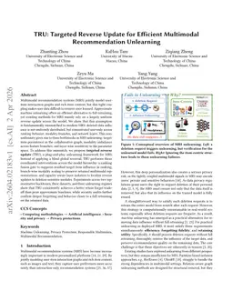 TRU: Targeted Reverse Update for Efficient Multimodal Recommendation Unlearning
