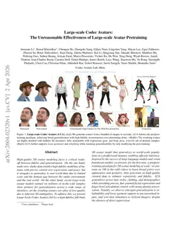 Large-scale Codec Avatars: The Unreasonable Effectiveness of Large-scale Avatar Pretraining