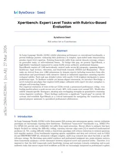Xpertbench: Expert Level Tasks with Rubrics-Based Evaluation