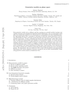 Generative models on phase space