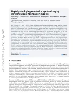 Rapidly deploying on-device eye tracking by distilling visual foundation models
