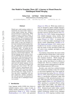 One Model to Translate Them All? A Journey to Mount Doom for Multilingual Model Merging