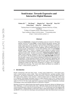 SentiAvatar: Towards Expressive and Interactive Digital Humans