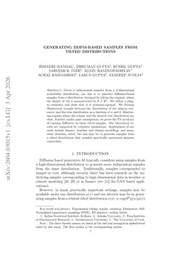 Generating DDPM-based Samples from Tilted Distributions