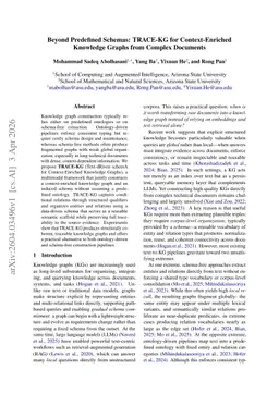 Beyond Predefined Schemas: TRACE-KG for Context-Enriched Knowledge Graphs from Complex Documents