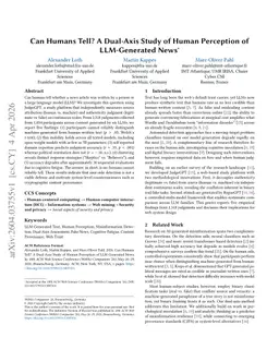 Can Humans Tell? A Dual-Axis Study of Human Perception of LLM-Generated News