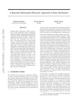 A Bayesian Information-Theoretic Approach to Data Attribution