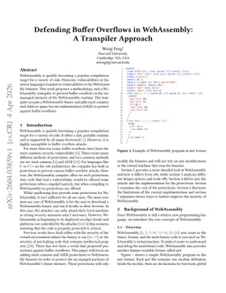 Defending Buffer Overflows in WebAssembly: A Transpiler Approach