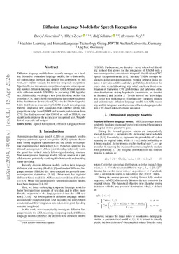 Diffusion Language Models for Speech Recognition