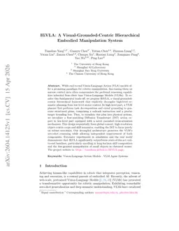 HiVLA: A Visual-Grounded-Centric Hierarchical Embodied Manipulation System