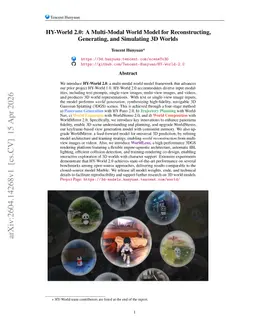 HY-World 2.0: A Multi-Modal World Model for Reconstructing, Generating, and Simulating 3D Worlds