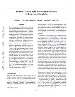 Shuffle the Context: RoPE-Perturbed Self-Distillation for Long-Context Adaptation