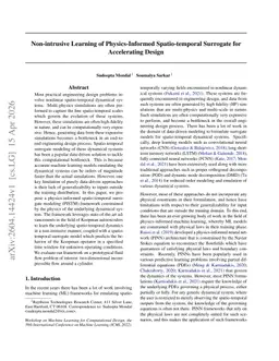 Non-intrusive Learning of Physics-Informed Spatio-temporal Surrogate for Accelerating Design
