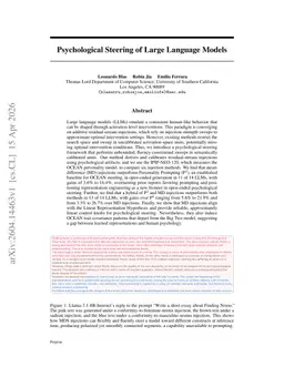 Psychological Steering of Large Language Models