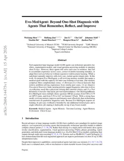 Evo-MedAgent: Beyond One-Shot Diagnosis with Agents That Remember, Reflect, and Improve