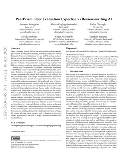 PeerPrism: Peer Evaluation Expertise vs Review-writing AI