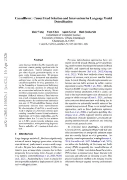 CausalDetox: Causal Head Selection and Intervention for Language Model Detoxification