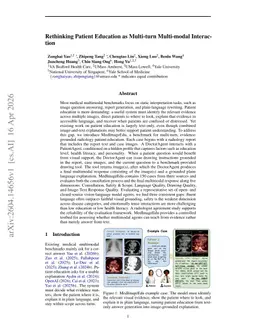 Rethinking Patient Education as Multi-turn Multi-modal Interaction