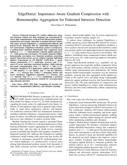 EdgeDetect: Importance-Aware Gradient Compression with Homomorphic Aggregation for Federated Intrusion Detection