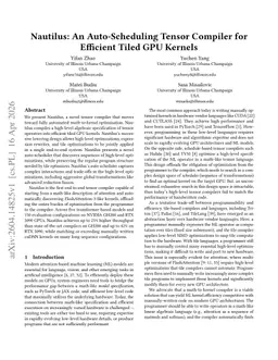 Nautilus: An Auto-Scheduling Tensor Compiler for Efficient Tiled GPU Kernels