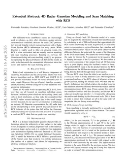 4D Radar Gaussian Modeling and Scan Matching with RCS
