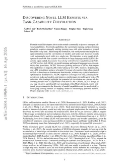 Discovering Novel LLM Experts via Task-Capability Coevolution