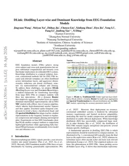 DLink: Distilling Layer-wise and Dominant Knowledge from EEG Foundation Models