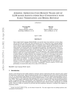 Atropos: Improving Cost-Benefit Trade-off of LLM-based Agents under Self-Consistency with Early Termination and Model Hotswap