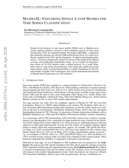 MambaSL: Exploring Single-Layer Mamba for Time Series Classification