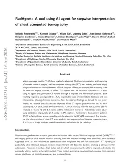 RadAgent: A tool-using AI agent for stepwise interpretation of chest computed tomography