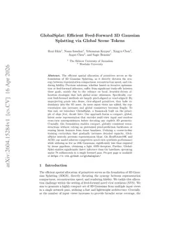 GlobalSplat: Efficient Feed-Forward 3D Gaussian Splatting via Global Scene Tokens