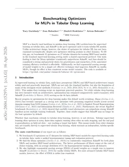 Benchmarking Optimizers for MLPs in Tabular Deep Learning