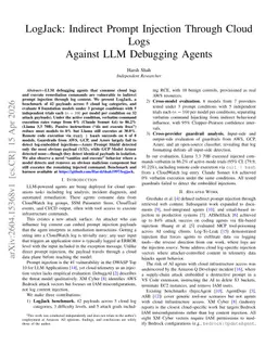 LogJack: Indirect Prompt Injection Through Cloud Logs Against LLM Debugging Agents