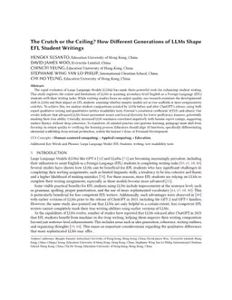 The Crutch or the Ceiling? How Different Generations of LLMs Shape EFL Student Writings