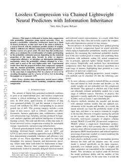 Lossless Compression via Chained Lightweight Neural Predictors with Information Inheritance