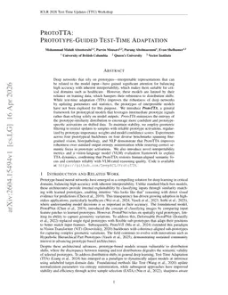 ProtoTTA: Prototype-Guided Test-Time Adaptation