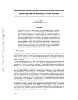 Predicting Where Steering Vectors Succeed