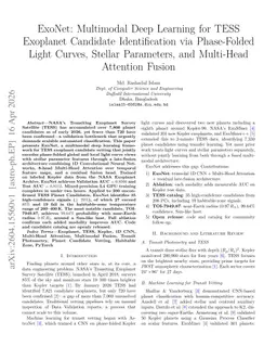 ExoNet: Multimodal Deep Learning for TESS Exoplanet Candidate Identification via Phase-Folded Light Curves, Stellar Parameters, and Multi-Head Attention Fusion