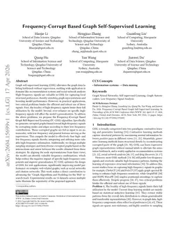 Graph self-supervised learning based on frequency corruption