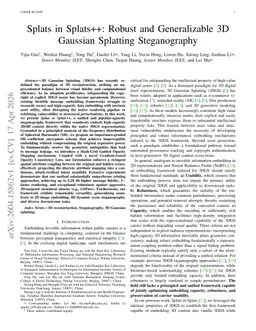 Splats in Splats++: Robust and Generalizable 3D Gaussian Splatting Steganography