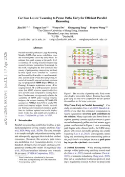 Cut Your Losses! Learning to Prune Paths Early for Efficient Parallel Reasoning