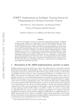 SCRIPT: Implementing an Intelligent Tutoring System for Programming in a German University Context