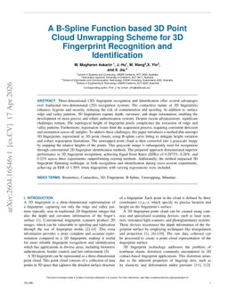 A B-Spline Function Based 3D Point Cloud Unwrapping Scheme for 3D Fingerprint Recognition and Identification